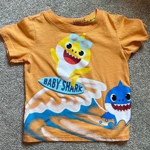 Baby Shark Pink Fong 3T Orange Shirt
